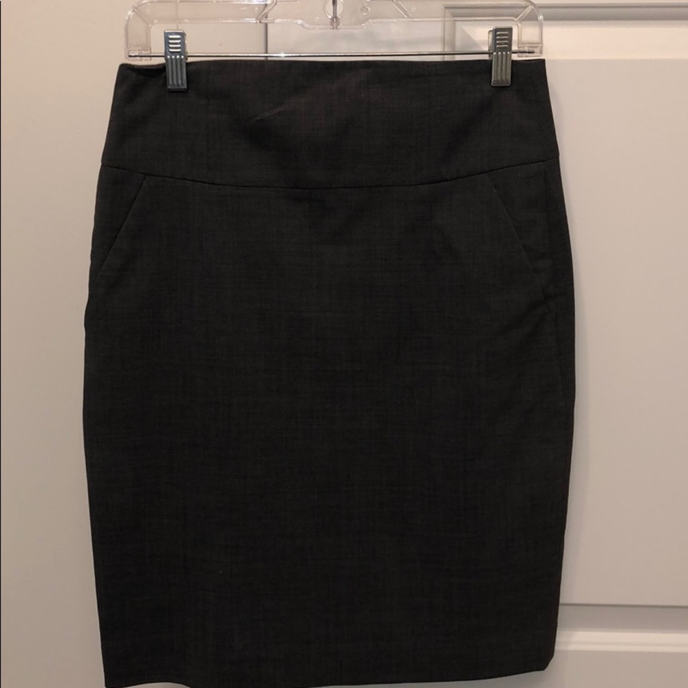 Graphite pencil skirt